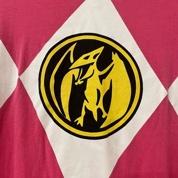 Mighty Morphin Power Rangers Pink Tee Shirt - Picture 3 of 5